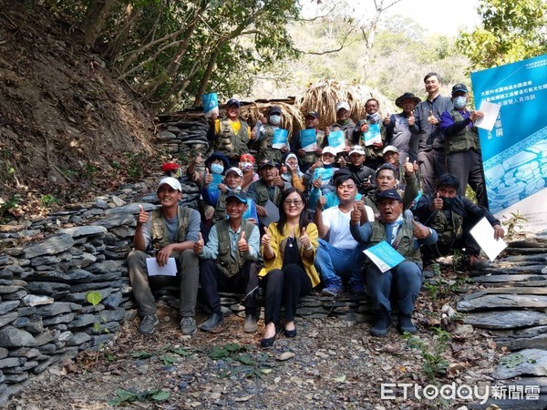 ▲屏東魯凱族傳統砌石工法再現             。（圖／屏東林管處提供，以下同）