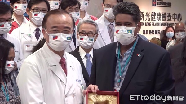 ▲▼帛琉總統去新光醫院健檢。(圖/記者張榮恩攝) ▲▼帛琉總統去新光醫院健檢。(圖/記者張榮恩攝)