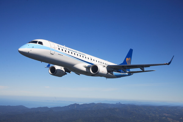 ▲▼華信航空E190機型。(圖/華信航空提供) ▲▼華信航空E190機型。(圖/華信航空提供)