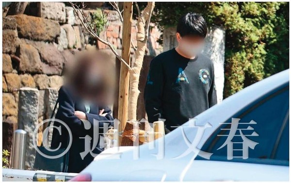 日本《週刊文春》最新報導指出，福原愛疑似不倫的對象「橫濱大谷翔平」（右）其實是有老婆（左）的人。（翻攝自週刊文春）