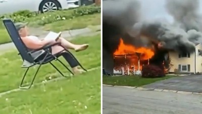 縱火燒自己家「坐在院子欣賞烈焰」！女子詭笑，鄰居聽到地下室傳出尖叫