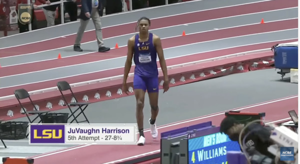 ▲▼美國跳高、跳遠雙棲的22歲小將哈里森（JuVaughn Harrison）             。（圖／翻攝自YouTube／NCAA Championships）