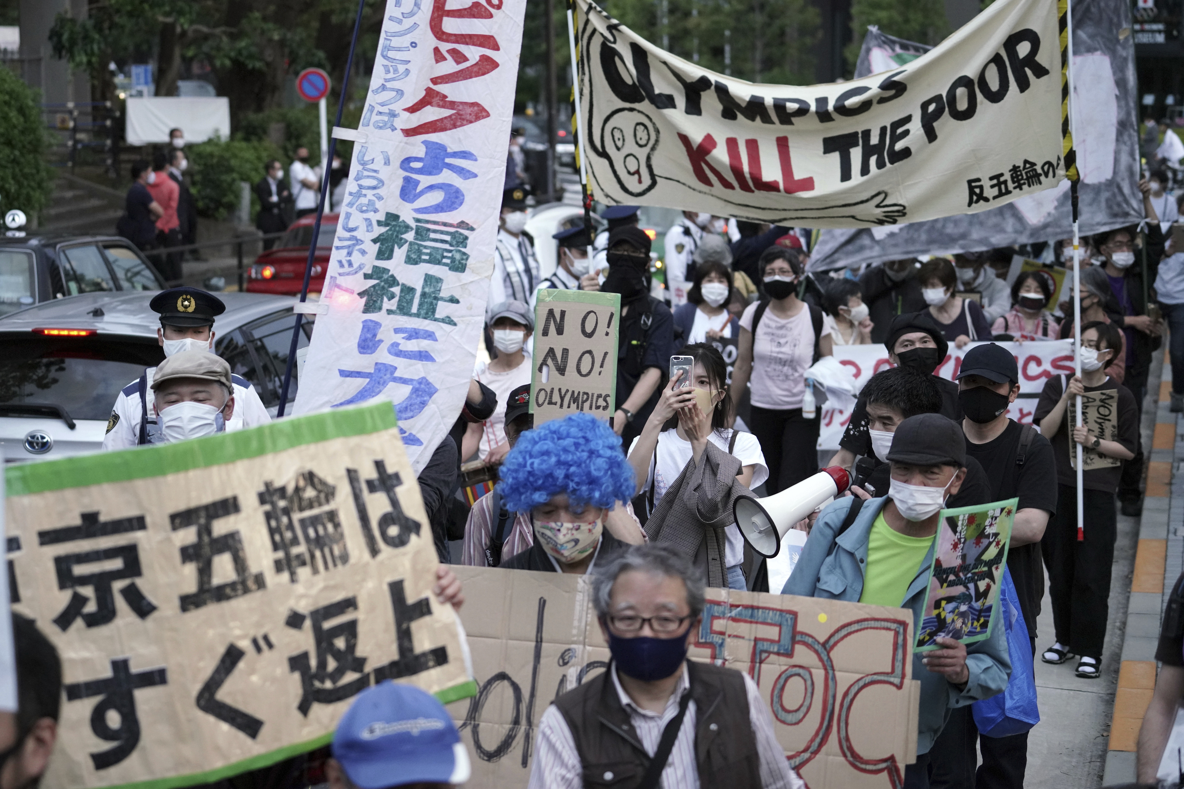 ▲▼日本民眾反對東奧舉辦             。（圖／達志影像／美聯社）