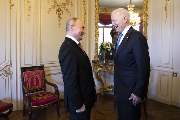 ▲▼美國總統拜登（Joe Biden）今天與俄國總統蒲亭（Vladimir Putin）舉行峰會。（圖／美聯社）