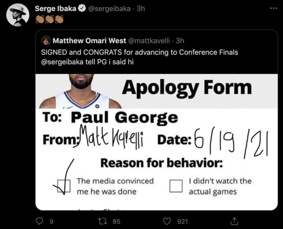 ▲伊巴卡在發起向喬治填表道歉。（圖／翻自伊巴卡推特）