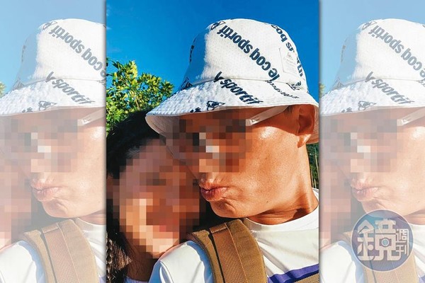 陳男(右)與W小姐(左)交往期間,仍利用帶團之便,到處獵豔。(讀者提供)