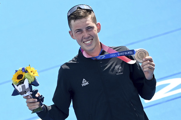 ▲▼ 紐西蘭23歲運動員威爾德（Hayden Wilde）25日奪下鐵人三項賽事銅牌。（圖／達志影像／美聯社）