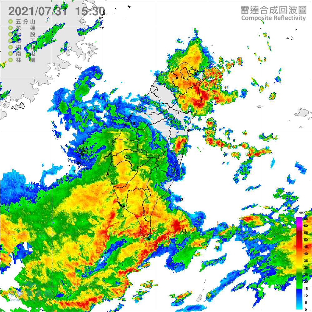 ▲氣象局指出，西南氣流影響及午後對流發展旺盛，易有短延時強降雨。（圖／氣象局）