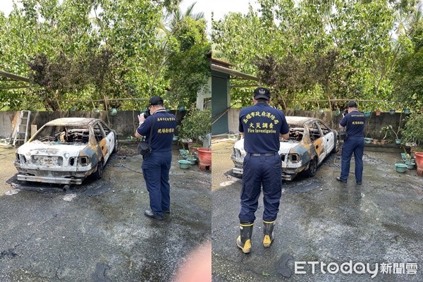 ▲▼高雄市旗山區10日上午發生火燒車意外。(圖/記者許宥孺翻攝) ▲▼高雄市旗山區10日上午發生火燒車意外。(圖/記者許宥孺翻攝)