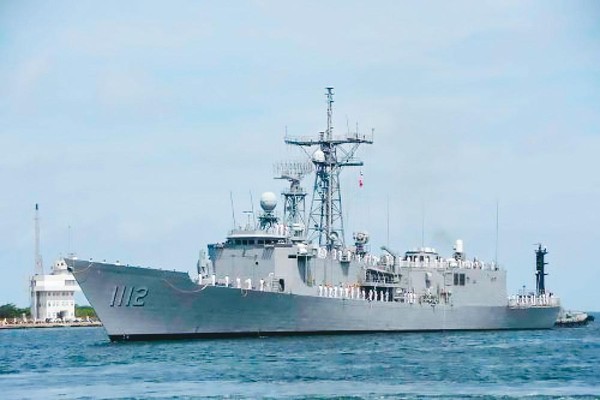 銘傳艦是海軍現役巡防艦，負責反潛作戰及防空任務。（國防部提供）