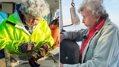 101歲奶奶每天出海抓龍蝦！陪兩子開船不願退休　浪大船晃她都不怕