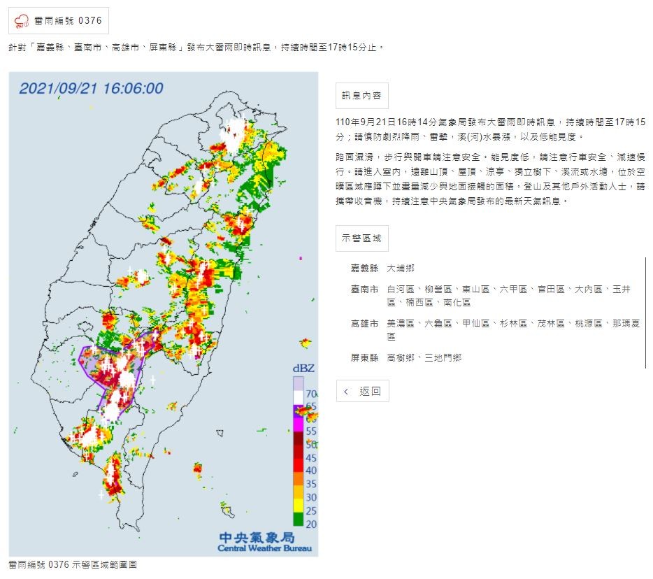 ▲台灣上空午後對流發展旺盛，全台各地都有機會降雷雨。（圖／氣象局提供）