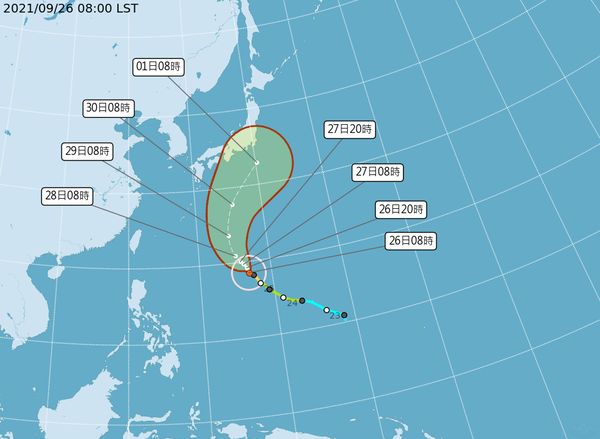 ▲強烈颱風蒲公英。（圖／氣象局提供）