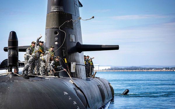 ▲▼美、英、澳新成立的AUKUS三國軍事同盟，讓澳洲可望獲得核子動力潛艦，未來能更容易地進入南海、太平洋地區活動外，更針對「海軍情報」與「海上安全」的部分能情資共享。（圖／澳洲國防部）