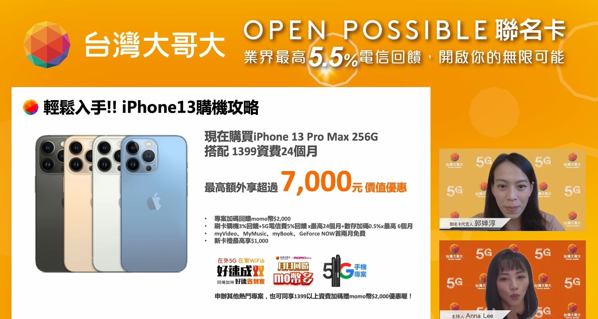 ▲再一張「iPhone 13神卡」問世，台灣大、北富銀聯手催生「Open Possible聯名卡」，購機可額外享7,000元。（圖／記者陳依旻翻攝）