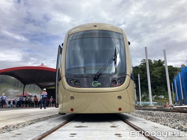 ▲▼安坑輕軌首列車登「廠」 安坑輕軌電聯車。（圖／記者許靖騏攝）