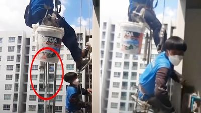 工人攀32樓刷漆「安全繩被割斷」女住戶不滿裝修沒先講　動手後冷看他們求救