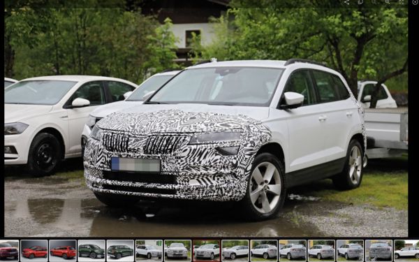 ▲Skoda Karoq小改款間諜照。（圖／翻攝自Carscoops）