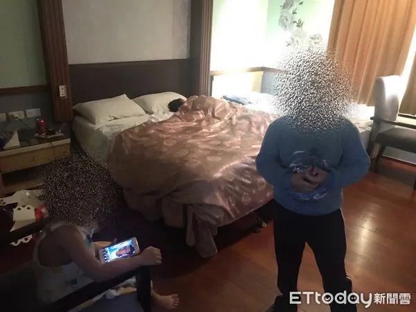 ▲3名子女被火爆父親帶往汽車旅館,所幸皆平安無礙。(圖/記者高堂堯翻攝)