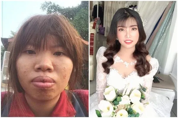 ▲▼越南女孩郭金鳳(Quách Phượng)因「醜小鴨變天鵝」的故事爆紅。(圖/翻攝自Facebook/Quách Phượng)