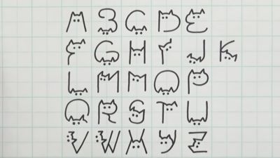 英文字母搖身變26種「猫文字」　長出耳朵、眼睛貓奴超暴動　