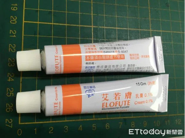 ▲▼艾若膚乳膏0.1% ELOFUTE CREAM 0.1%。(圖/食藥署提供)