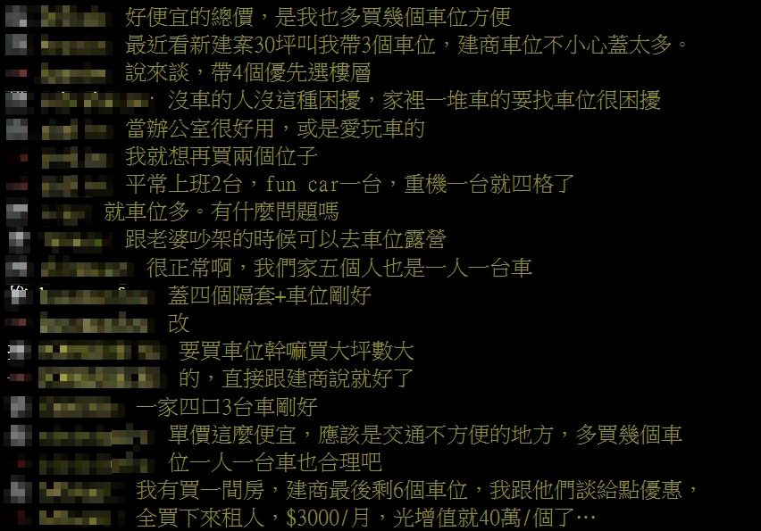 ▲▼車位比主建物多是什麼感覺（圖／翻攝PTT）