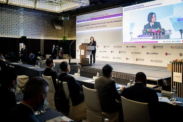 ▲▼總統蔡英文出席「2021年臺美日三邊印太安全對話開幕典禮」。(圖/總統府提供)