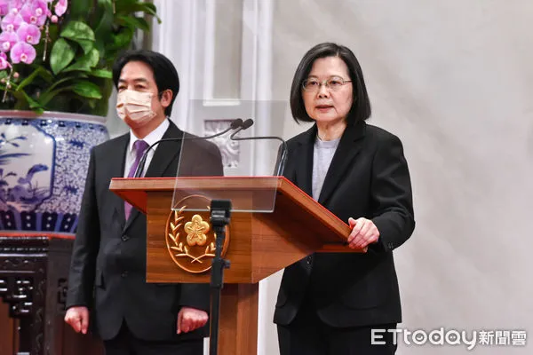 ▲總統蔡英文、副總統賴清德出席元旦談話。(圖/記者林敬旻攝)