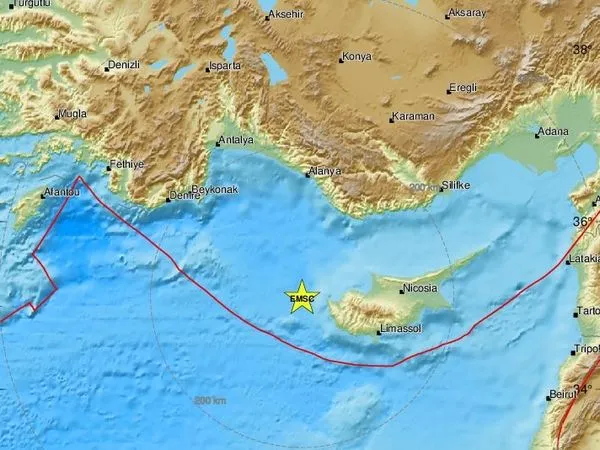 ▲▼ 賽普勒斯當地時間凌晨發生規模6.4地震。(圖/EMSC)