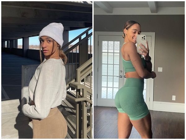 ▲▼健身妹深蹲「謝謝你沒盯著我屁股」 網友卻一面倒砲轟。(圖/翻攝Libby Christensen IG、抖音)