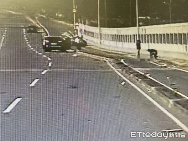 ▲▼台南西拉雅大橋酒駕車禍。(圖/民眾提供)