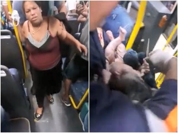 ▲▼巴西一名孕婦在公車上生小孩，全車乘客感動歡呼。（圖／翻攝自推特／Diego Sangermano）