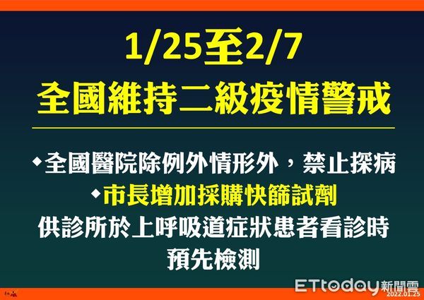 ▲台南市長黃偉哲公布台南市新增2例確診個案，說明確診者台南市足跡外，呼籲落實防疫措施及春節期間接種疫苗不停歇，請民眾加利用。（圖／記者林悅翻攝，下同）