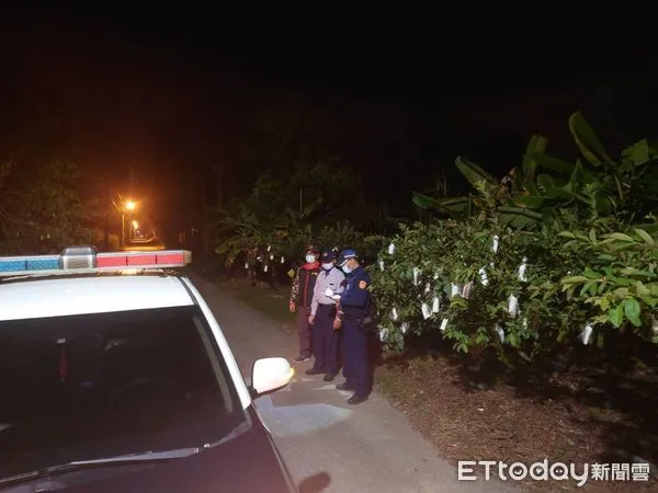 ▲年節伴手禮夯,珍珠芭樂等各式水果價格看漲,台南市善化警分局「護果專案」啟動,守護農民一年來的辛勞。(圖/記者林悅翻攝,下同)