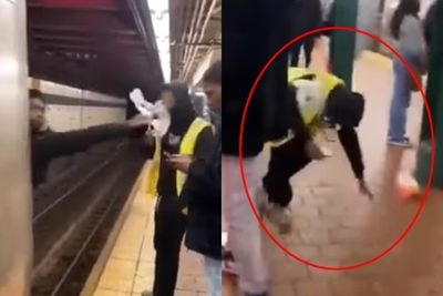 躲地鐵車廂後「隨機對路人砸派」！紐約超危險惡作劇引網砲轟