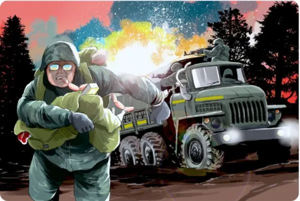 ▲▼烏克蘭新都市傳說「頓內次克肥貓」 (Chonker of Donetsk)專偷俄軍野戰廚房。(圖/翻攝自@twitter/matsudaHI)