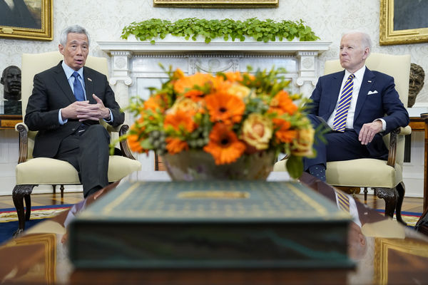 ▲▼新加坡總理李顯龍訪白宮會見美國總統拜登，成為拜登上任後首位訪美的東南亞國家元首。（圖／達志影像／美聯社）