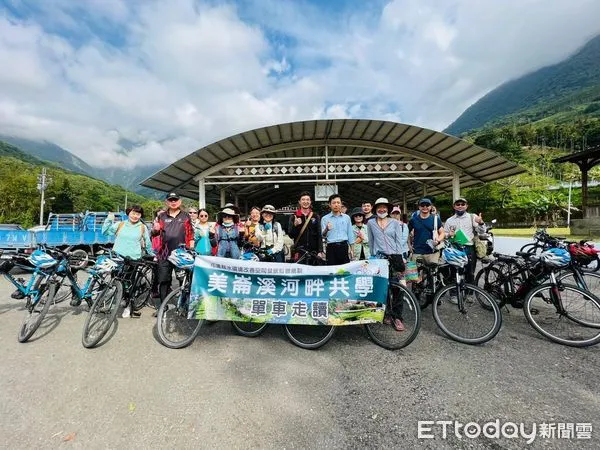 ▲▼花蓮縣政府日前於秀林鄉水源村至北濱公園辦理「美崙溪河畔共學-單車走讀」活動。(圖/花蓮縣政府提供,下同)