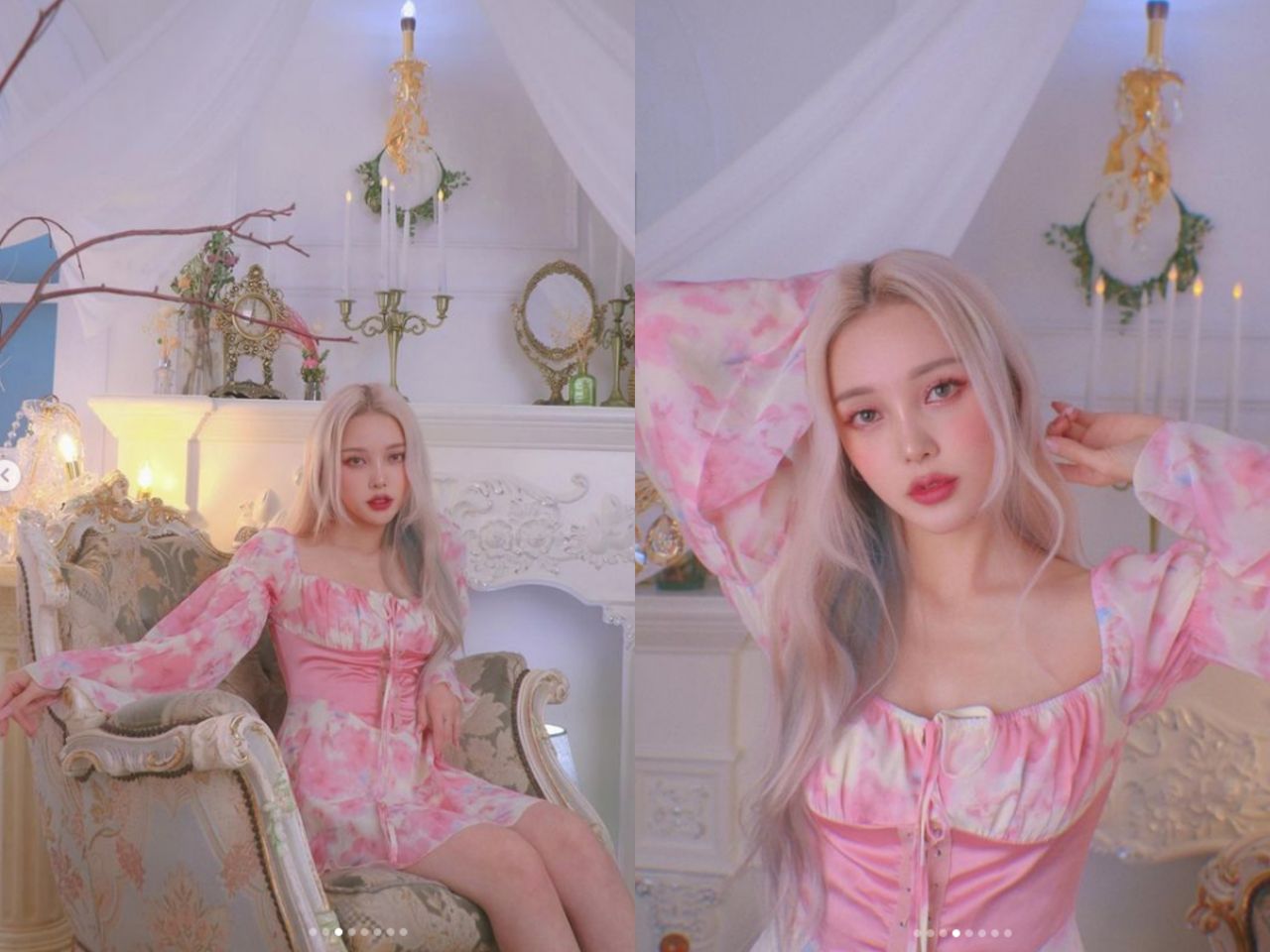 ▲碎花,穿搭,棉花糖女孩。(圖/IG)