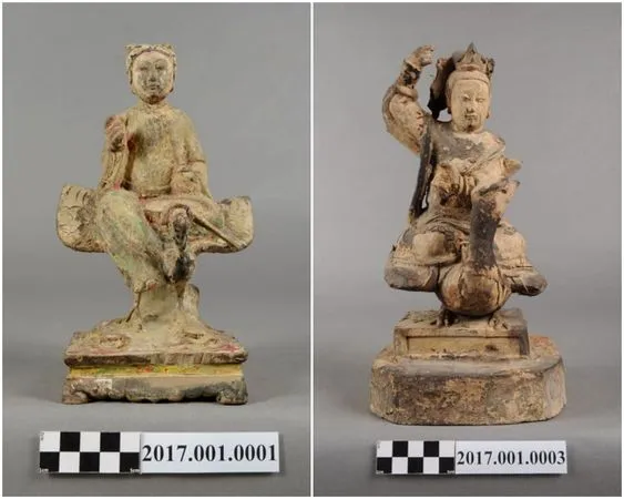 ▲▼國立臺灣歷史博物館PO出館藏九天玄女像。(圖/國立臺灣歷史博物館)