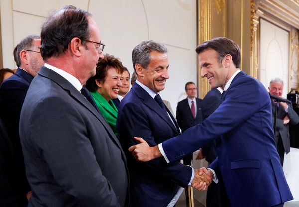 ▲▼法國總統馬克宏週六宣誓就任第二個總統任期。（圖／路透）