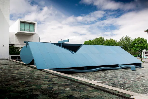 ▲▼北美館《藍屋》戶外廣場展出。(圖/北美館提供)