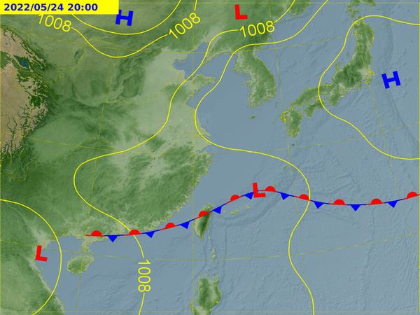 ▲▼氣象局滯留鋒面預測。（圖／氣象局）