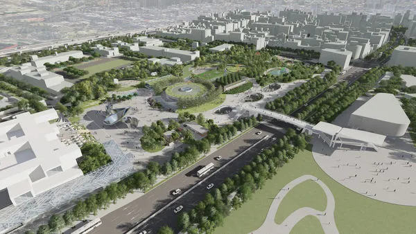 ▲▼北美館打造全台首座「地下美術館」,將結合花博公園景觀,兼顧藝術體驗與自然休憩。(示意圖/北美館提供)