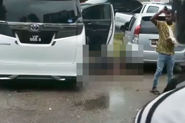 ▲▼馬來西亞一名男子遭4名蒙面人當街槍殺。（圖／翻攝自Facebook／Info Sungai Petani）