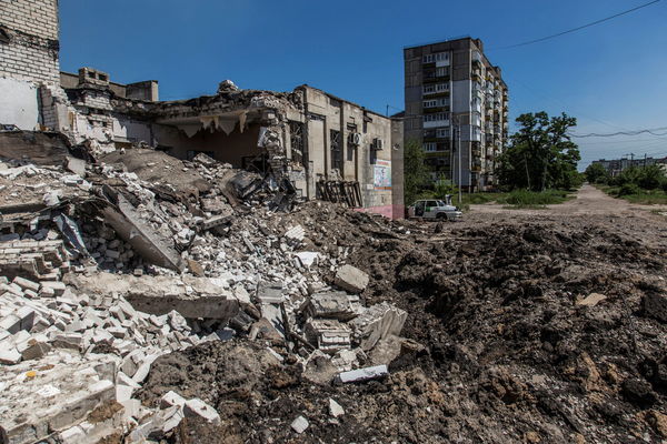 ▲▼烏克蘭東部利西昌斯克（Lysychansk）戰火下的樣貌。（圖／路透）