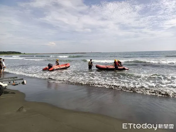 ▲▼ 台南安平漁光島下午傳溺水意外 2人被救送醫1人失蹤。(圖/記者林悅翻攝)