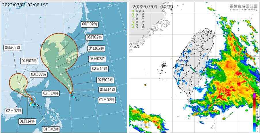 ▲▼衛星雲圖。(圖/中央氣象局)