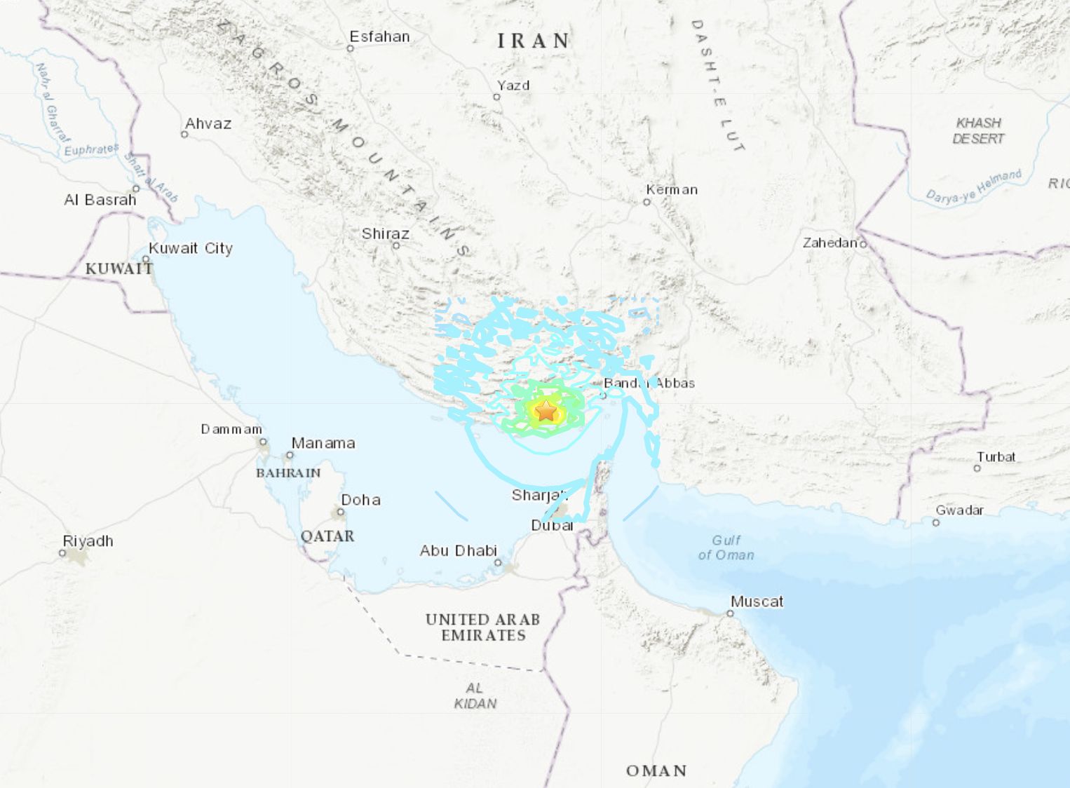 ▲▼   伊朗規模6.1地震。（圖／翻攝USGS）